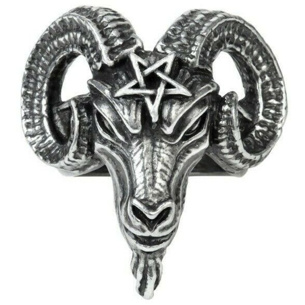 Alchemy Gothic Baphomet Knights Templar Ring 7-12 NWT